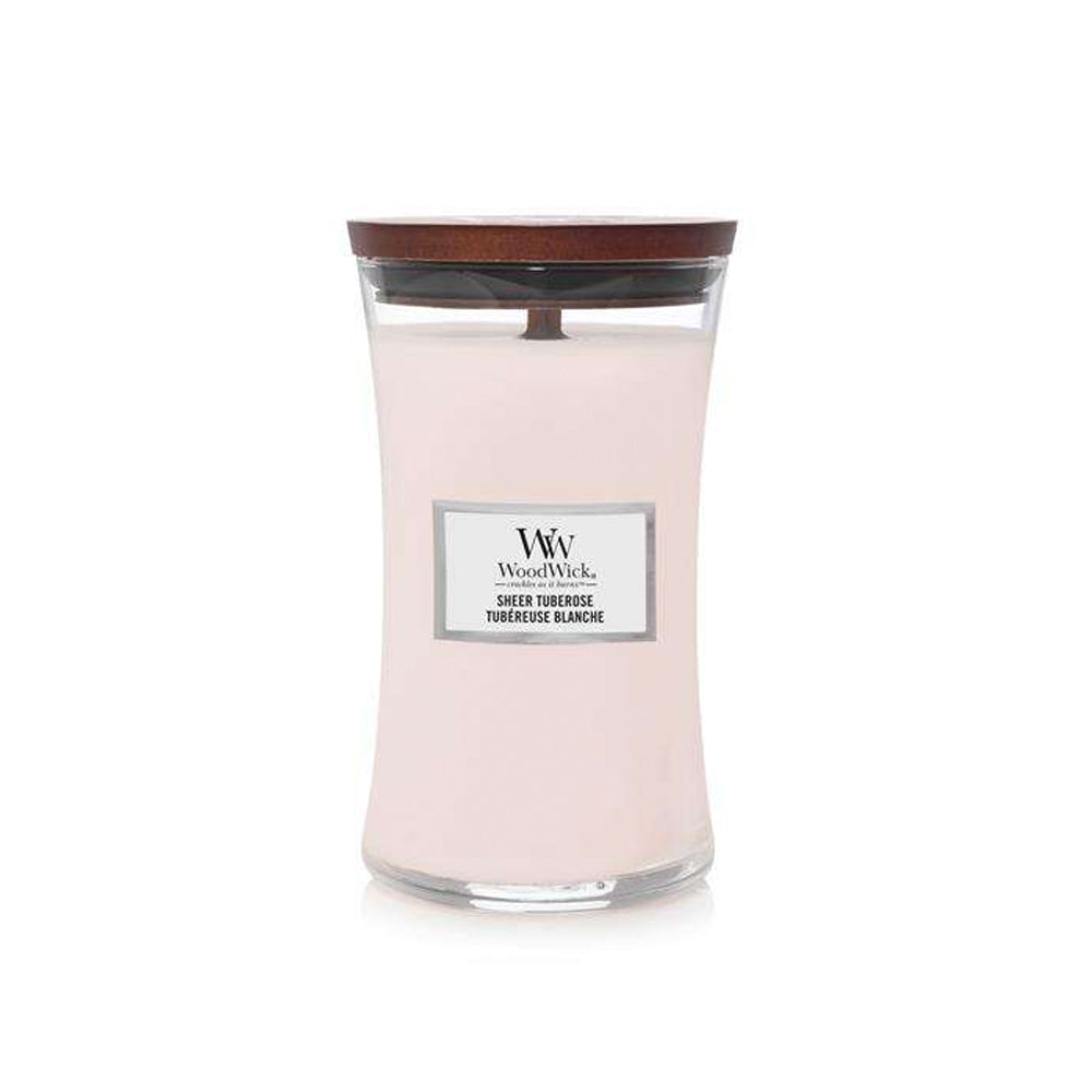 woodwick geurkaars large sheer tuberose