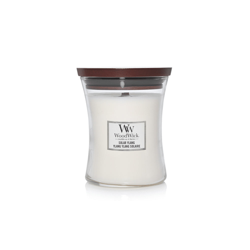 witte woodwick geurkaars solar ylang medium