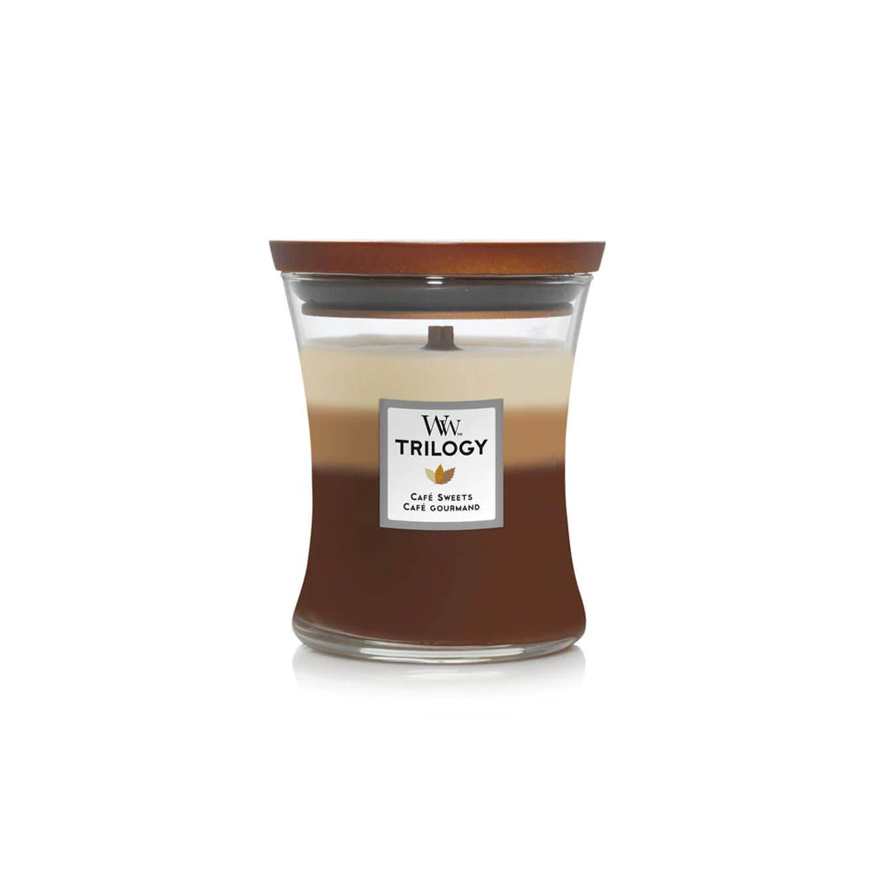 woodwick geurkaars medium trilogy cafe sweets