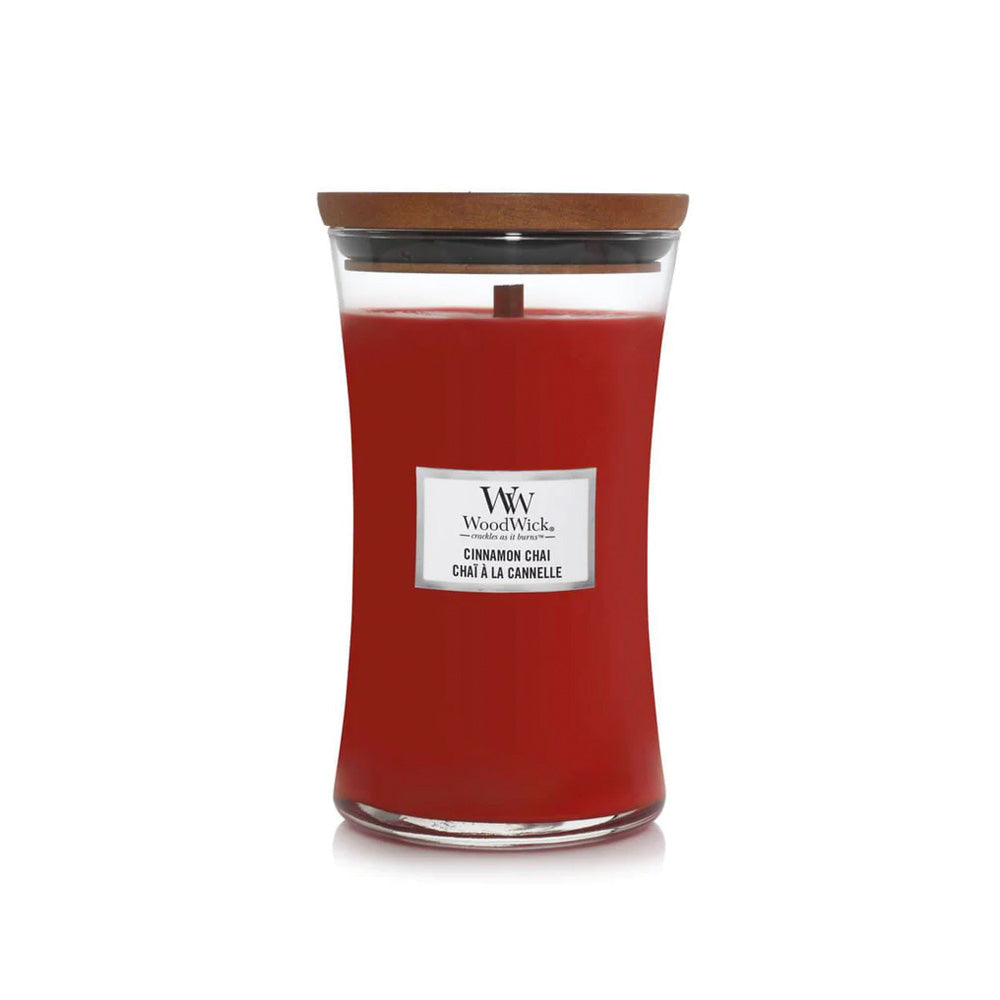 woodwick geurkaars large cinnamon chai