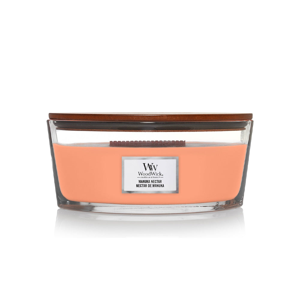 woodwick geurkaars ellipse manuka nectar