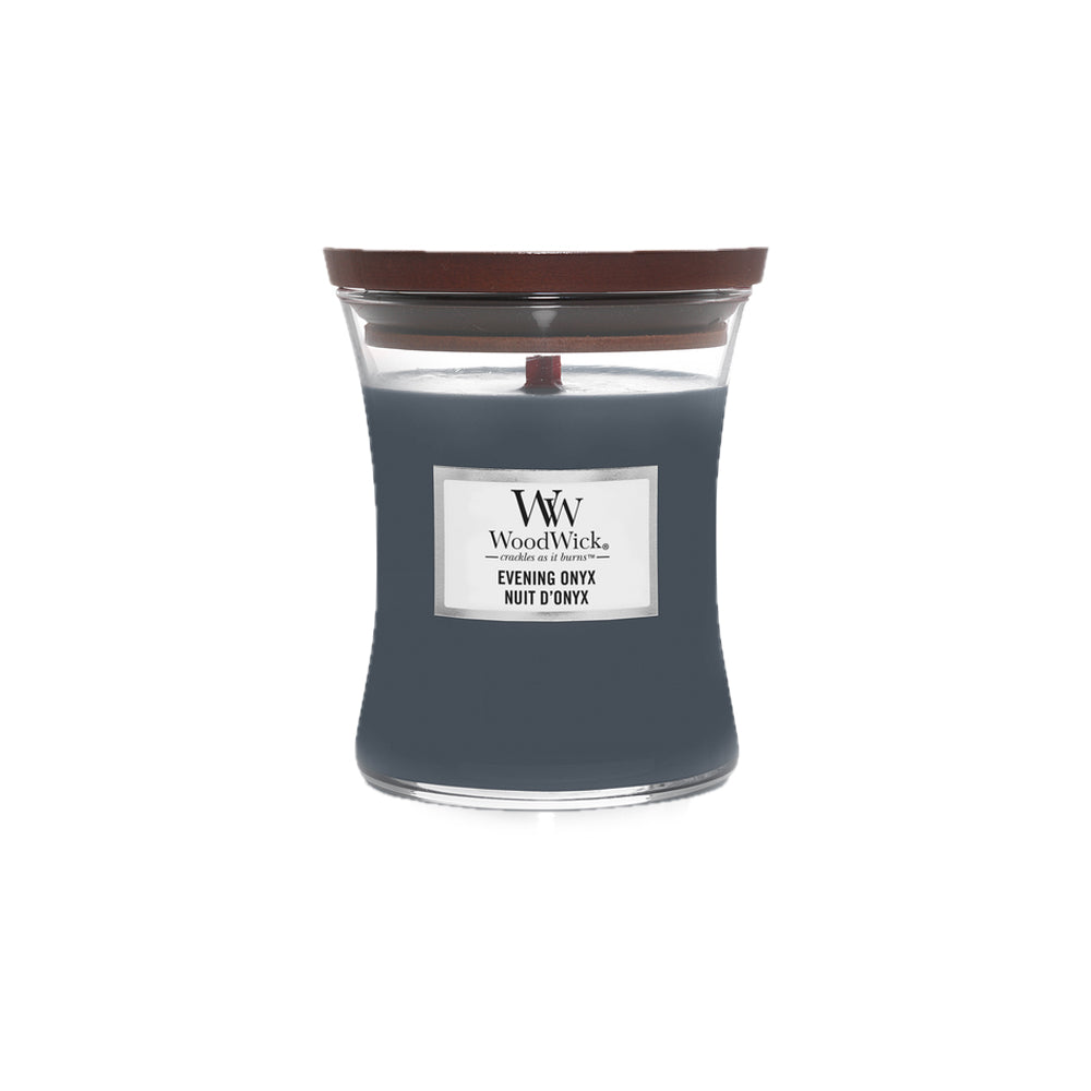 woodwick geurkaars medium evening onyx