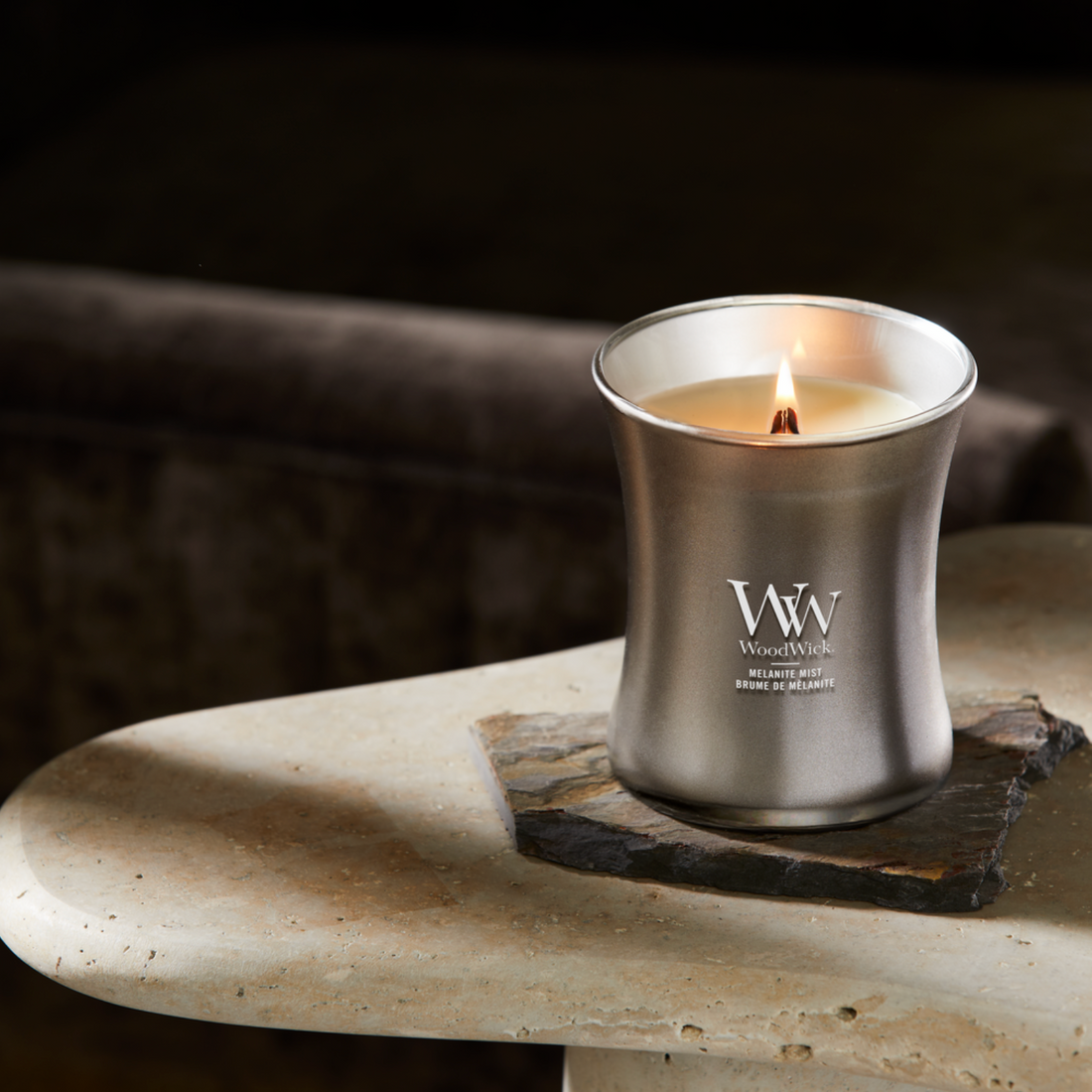 WoodWick - Precious Metals - Gunmetal - Melanite Mist