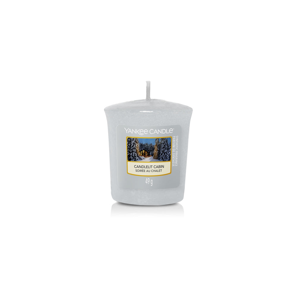 grijs Yankee Candle votive geurkaarsje candlelit cabin