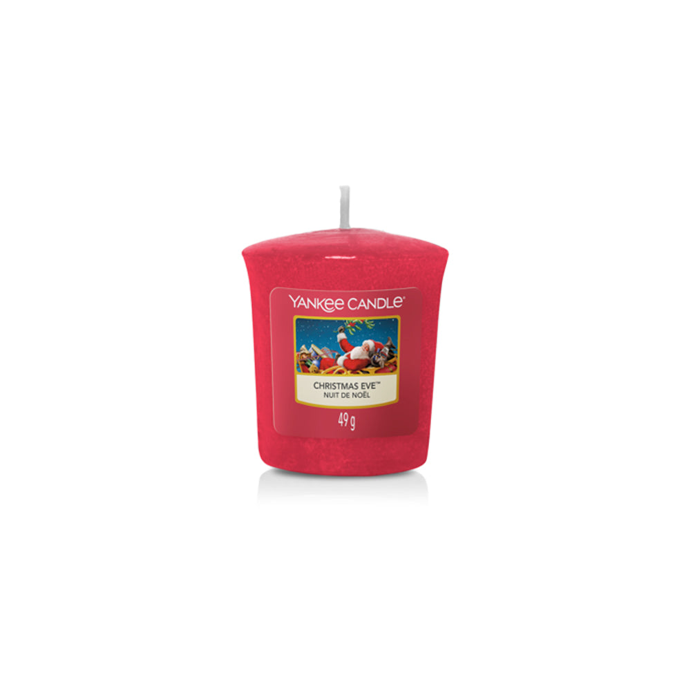 rood Yankee Candle votive geurkaarsje Christmas eve