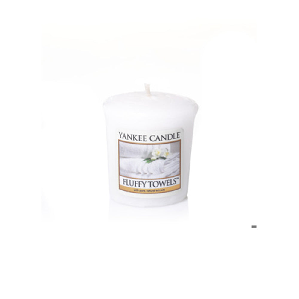 wit Yankee Candle votive geurkaarsjefluffy towels