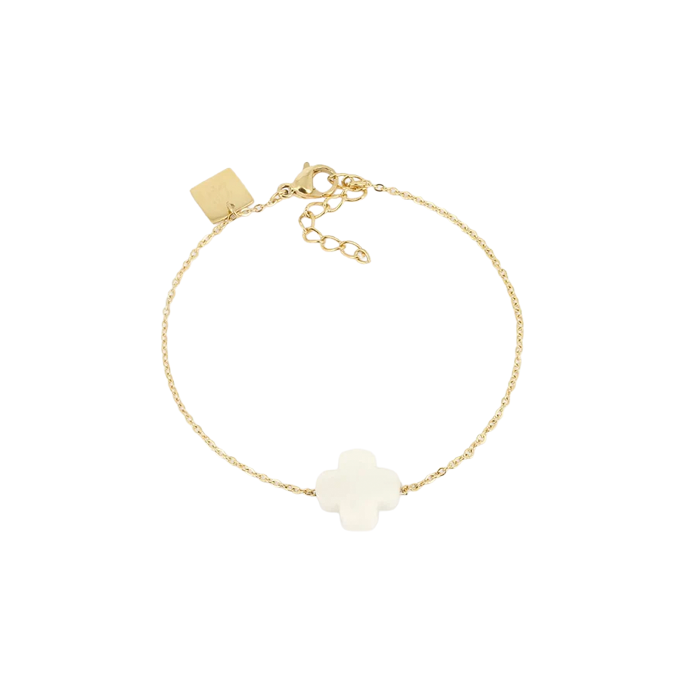 Zag Bijoux - Armband - Klaver Wit