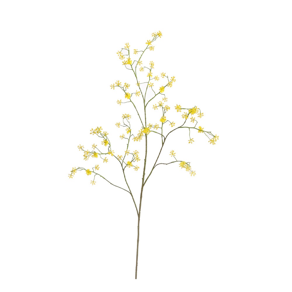 Zijden Bloemen - Kornoelje Tak Geel