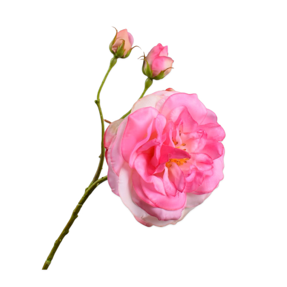 roze roos van silkka - zijden bloemen