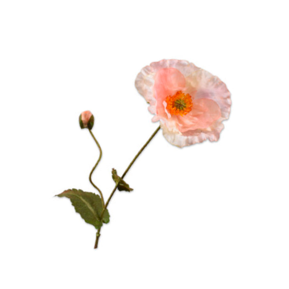 silkka klaproos zalmkleur - zijden bloemen