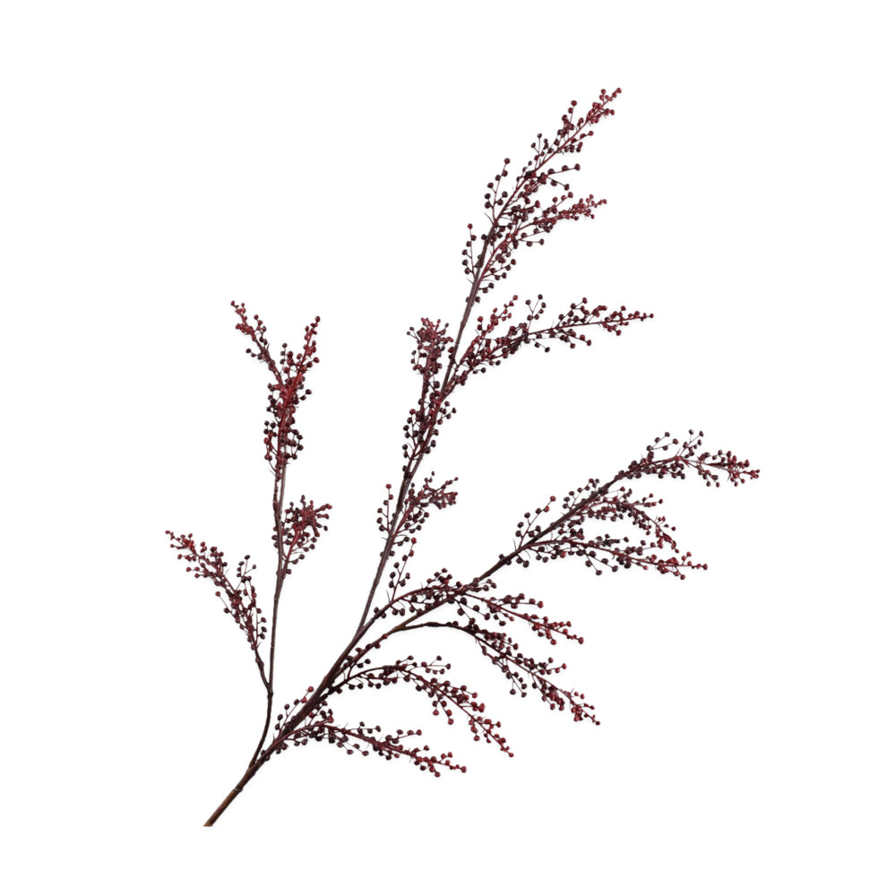 Zijden Bloemen - Silk-ka - Mini Bessen Tak Bordeaux