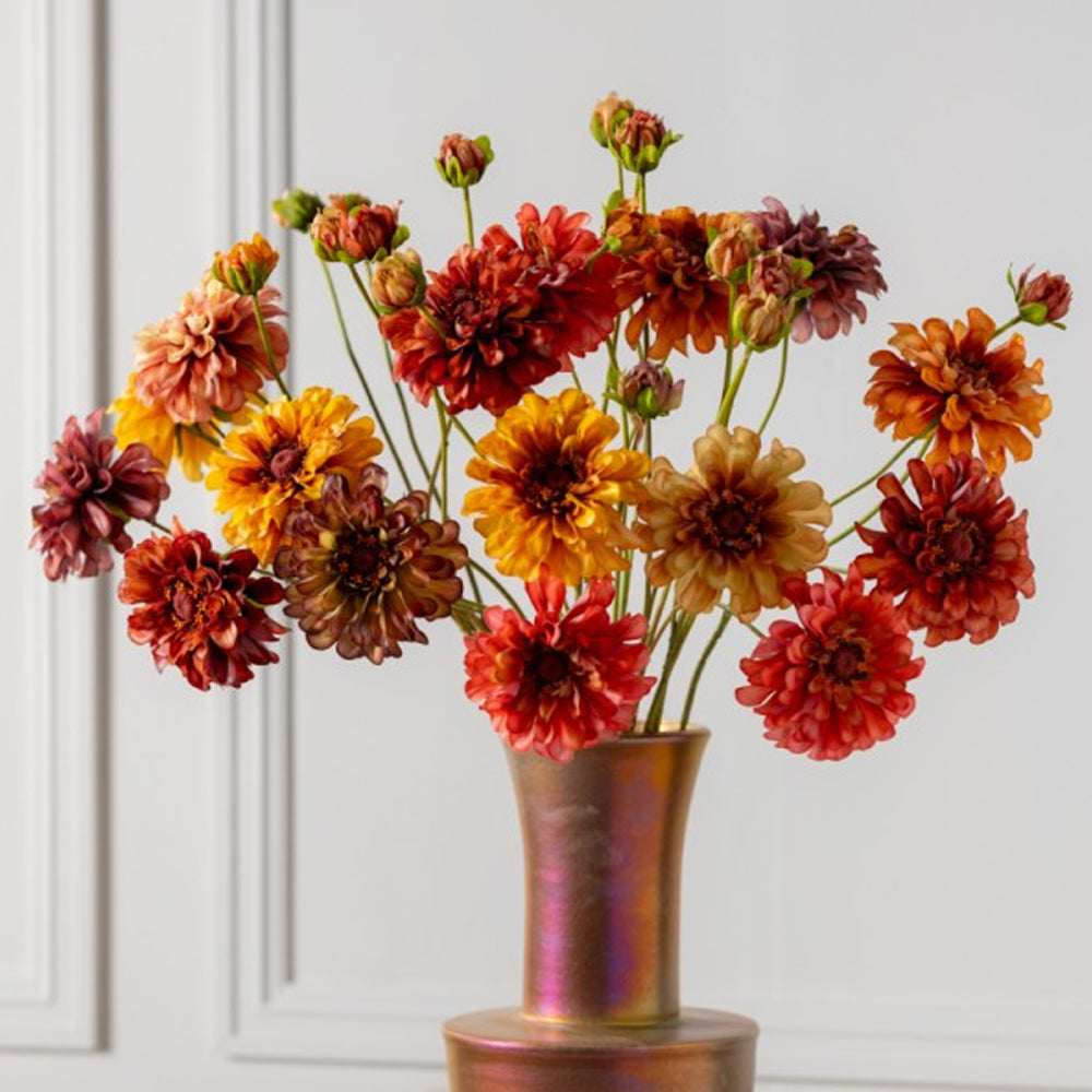 Zijden Bloemen - Silk-Ka - Zinnia Mauve