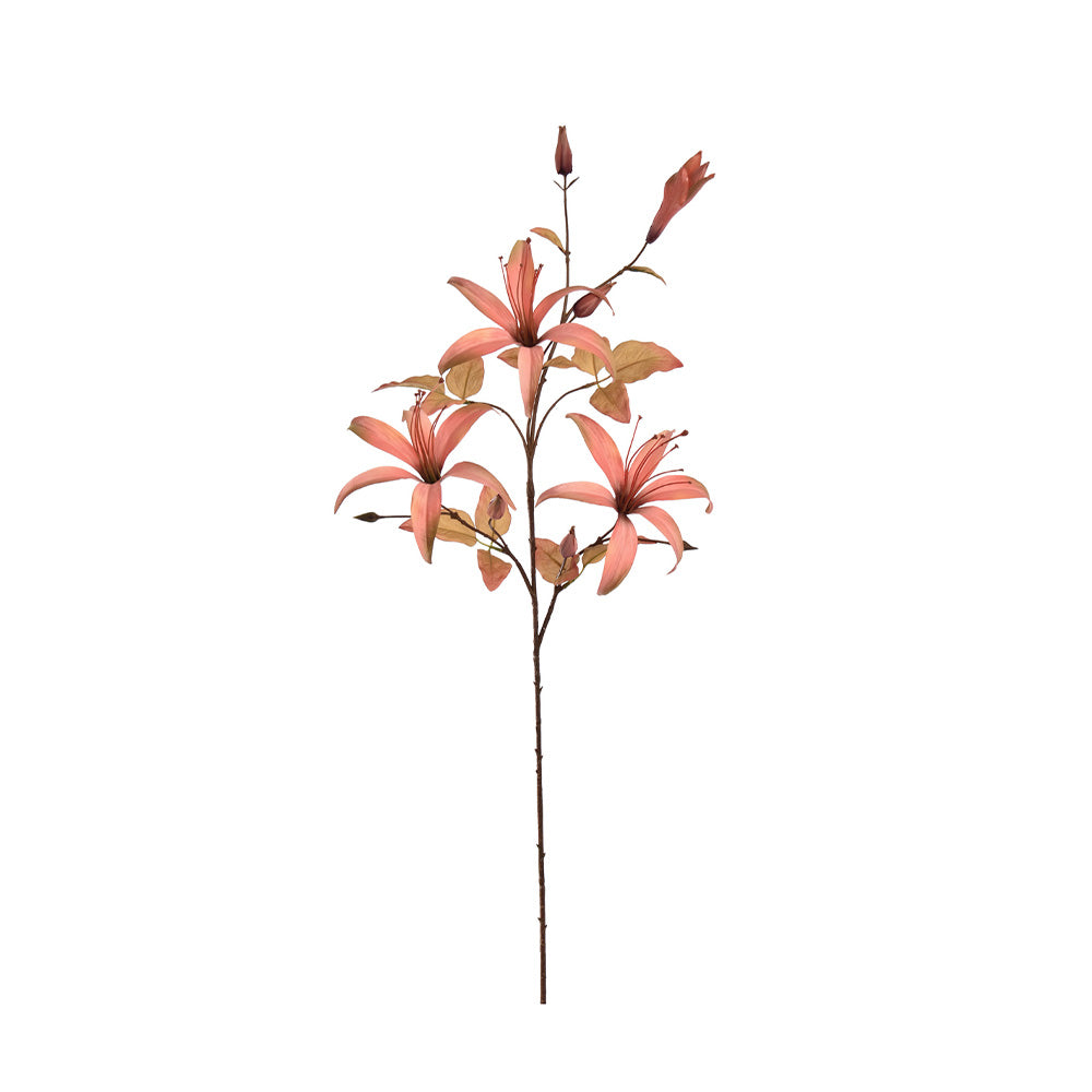 Zijden Bloemen - Lelie Tak Peach