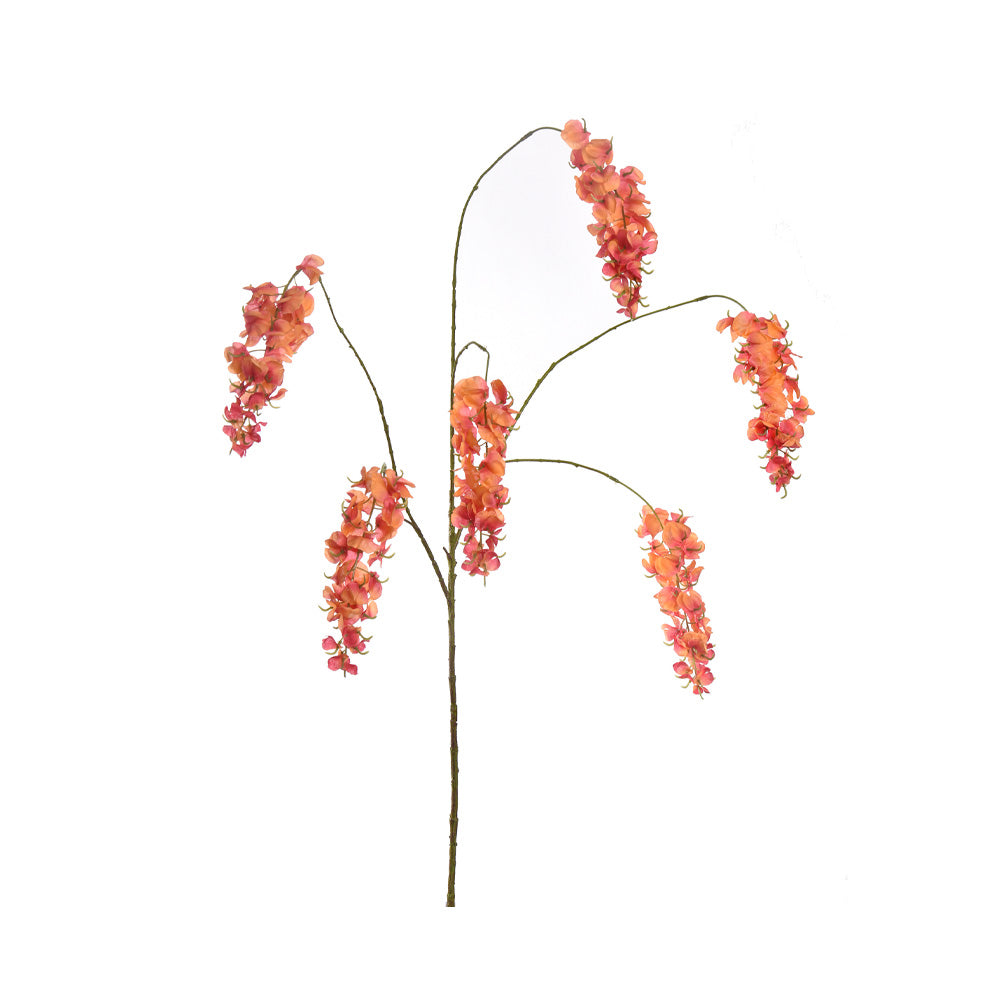 Zijden Bloemen - Wisteria Tak Oranje Large