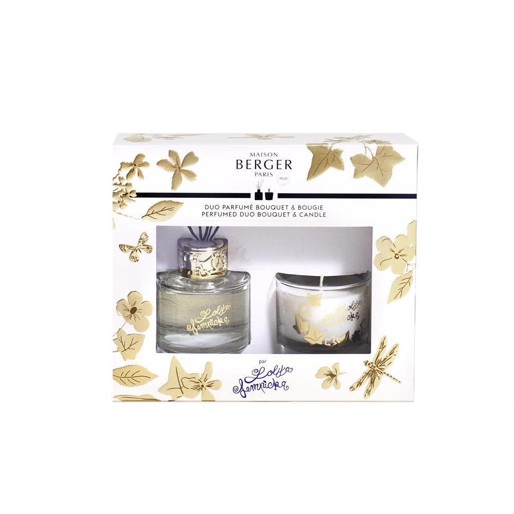 Lampe Berger - Duo Giftset - Mini Geurkaars &amp; Parfumverspreider - Lolita Lempicka - Transparent