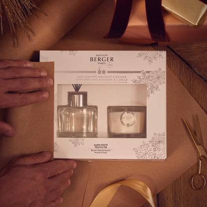 Lampe Berger - Duo Giftset - Mini Geurkaars &amp; Parfumverspreider - Winter Wonderland