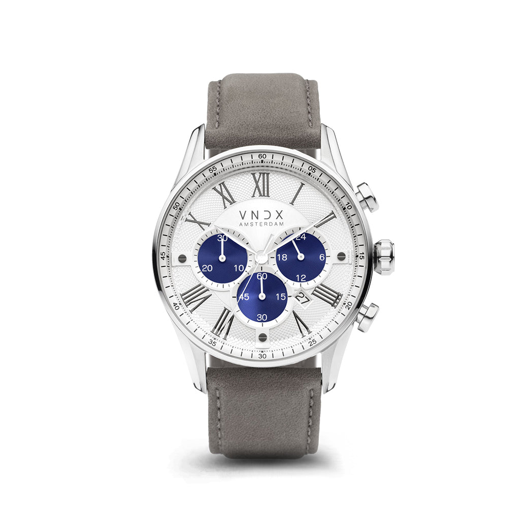 The Chief Two-Tone Blauw Leder Grijs