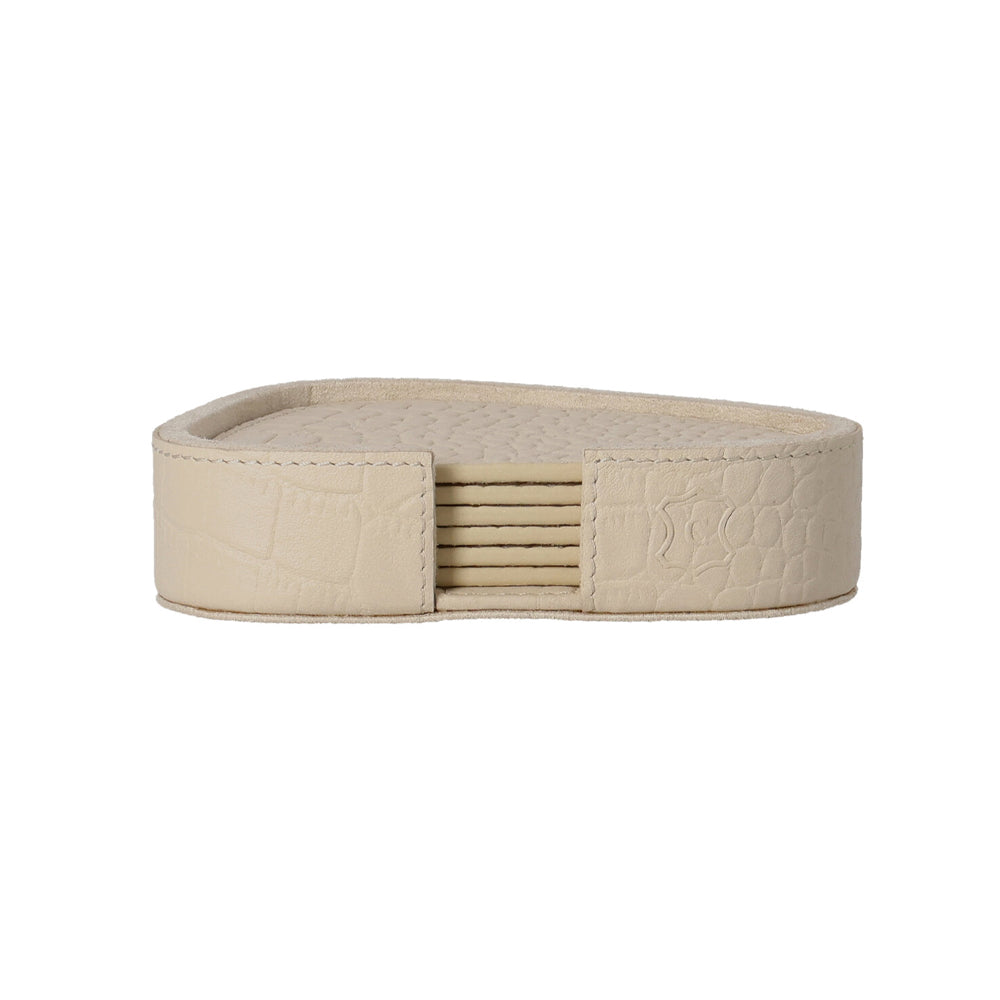 Chamada Onderzetters - Sophie XS - Organisch - Beige Croco Leer