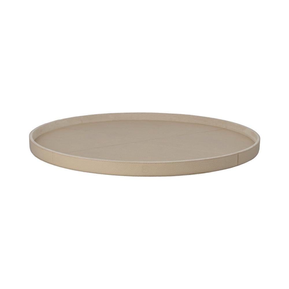 Chamada Plateau - Lauren L - Rond - Beige Leer