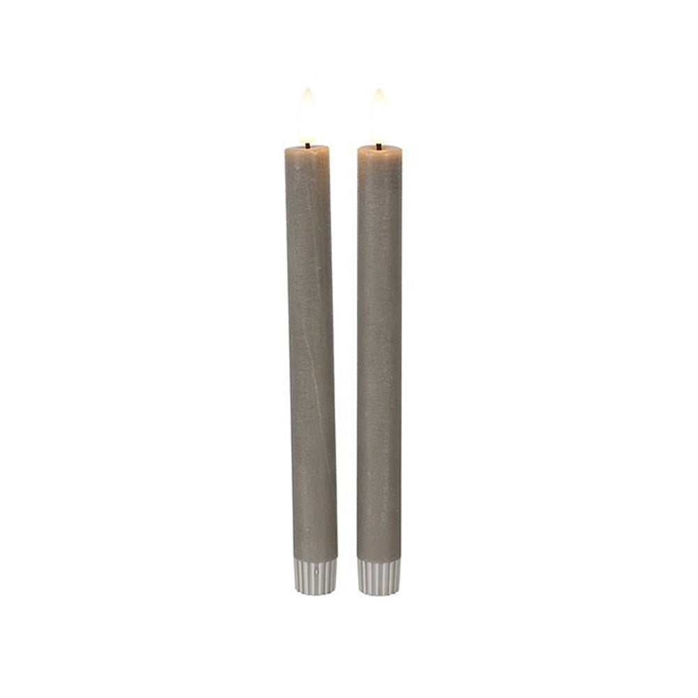 Led Kaars - Countryfield - Dinerkaarsen - Grijs