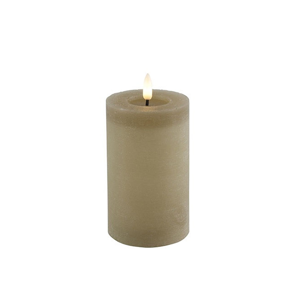 Led Kaars - Countryfield - 7,5 x 12,5 cm - Beige