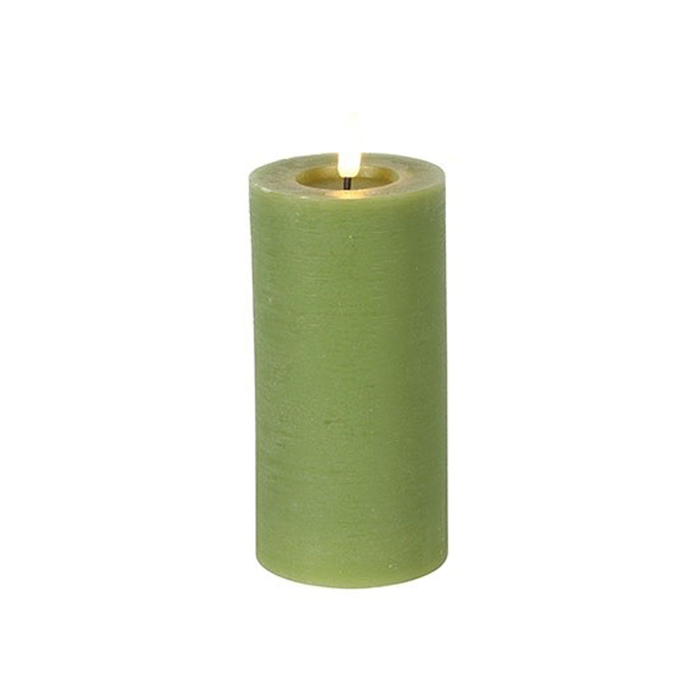 Led Kaars - Countryfield - 7,5 x 15 cm - Groen