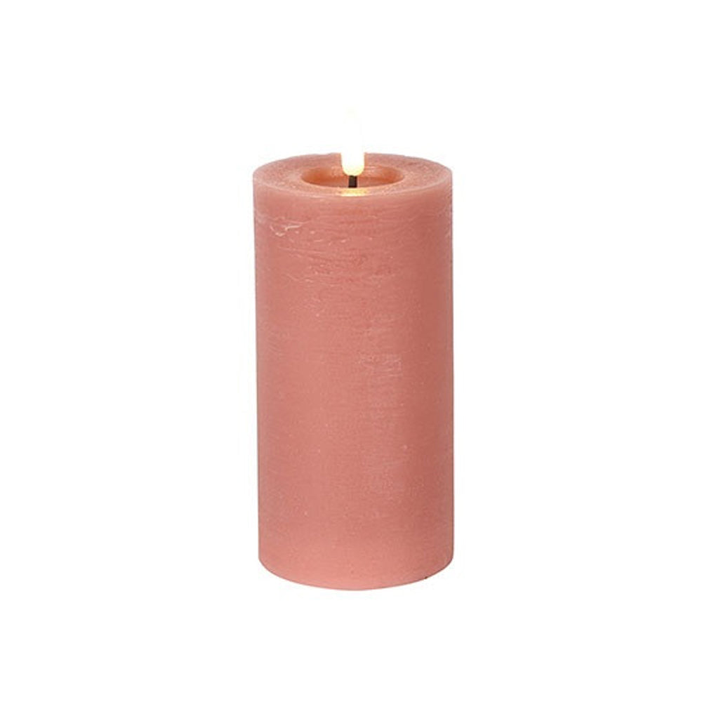 Led Kaars - Countryfield - 7,5 x 15 cm - Roze