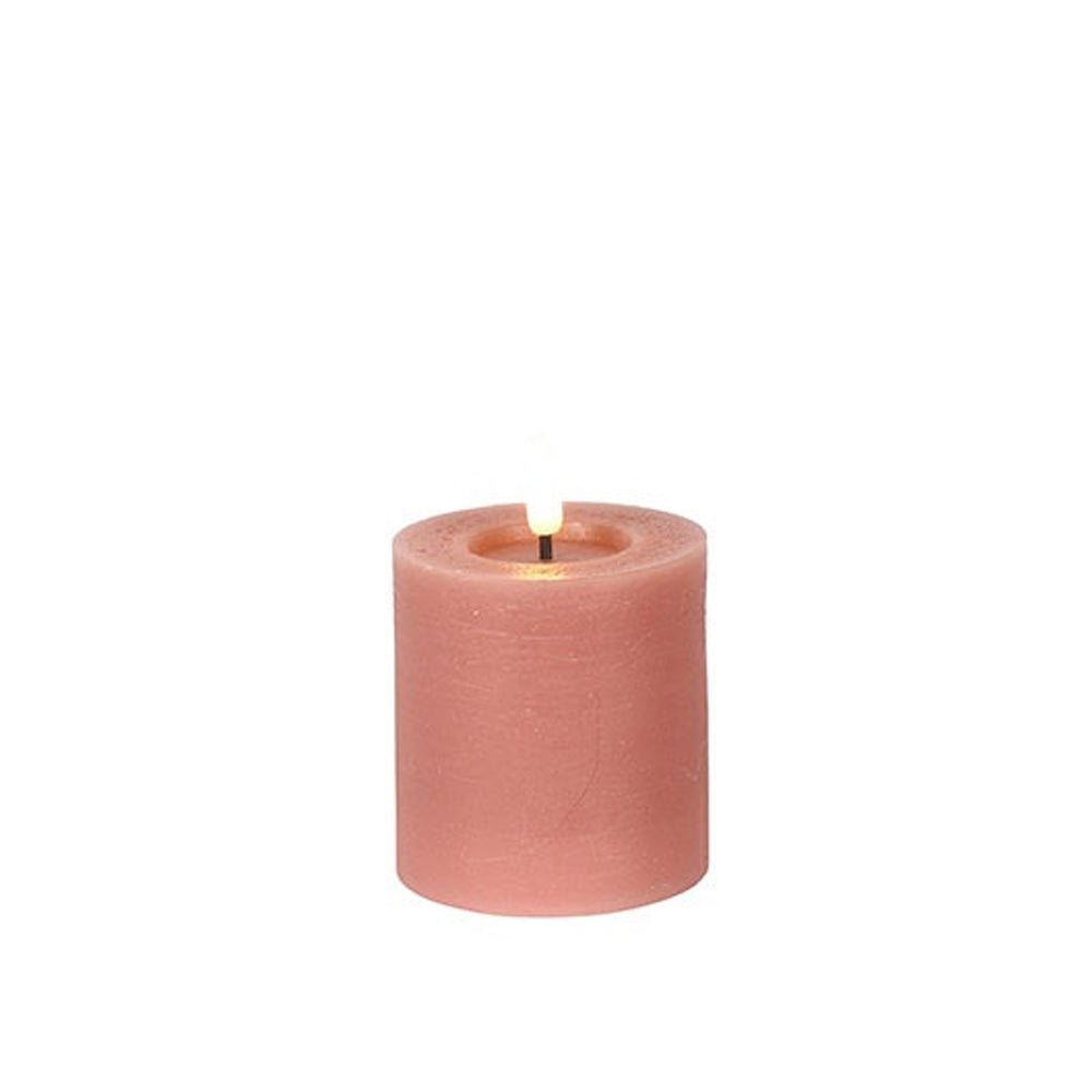 Led Kaars - Countryfield - 7,5 x 8 cm - Roze