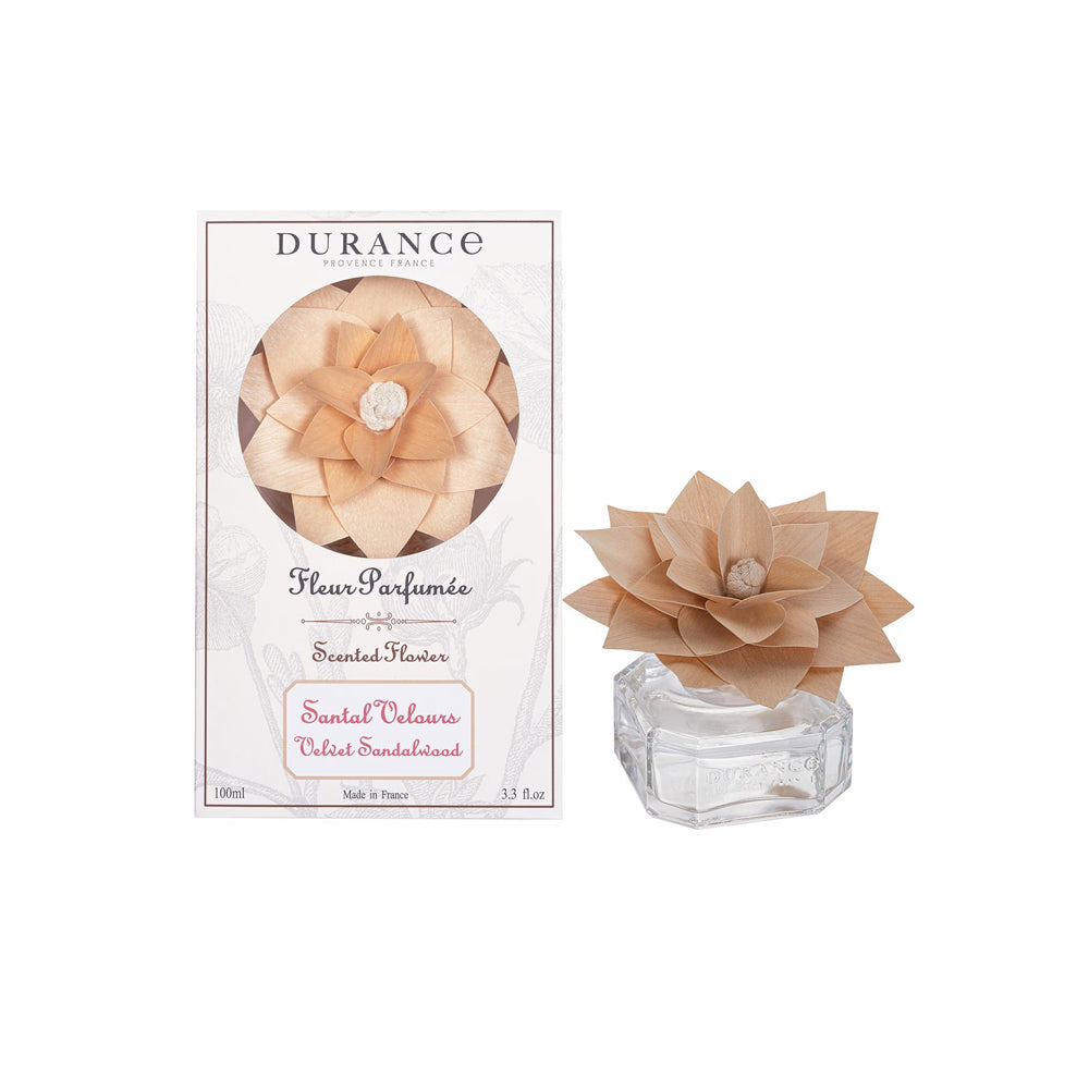 Durance geurbloem in de geur Velvet Sandalwood.