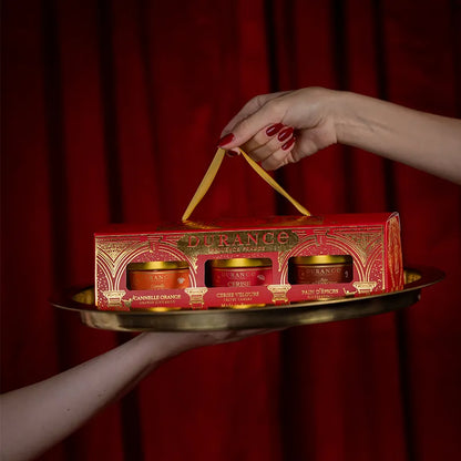 Durance - Triopack Geurkaarsen - Orange Cinnamon - Velvet Cherry - Gingerbread