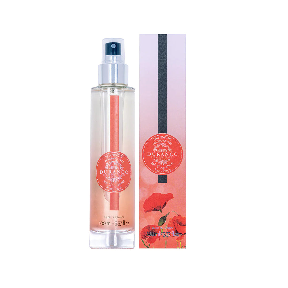 100 ml Durance hair & body mist in de geur Pretty Poppy.