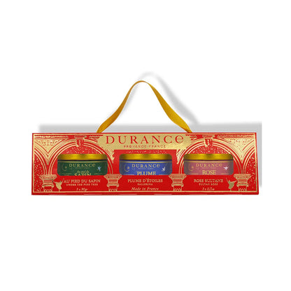 Durance - Triopack Geurkaarsen - Under The Pine Tree, Ballerina, Sultan Rose