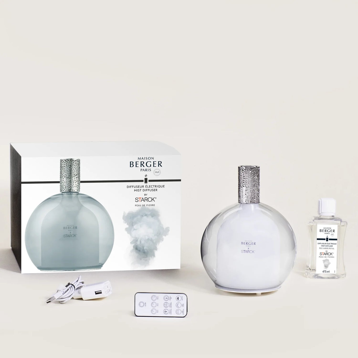 Lampe Berger - Mist Diffuser - Starck Grise - Peau De Pierre