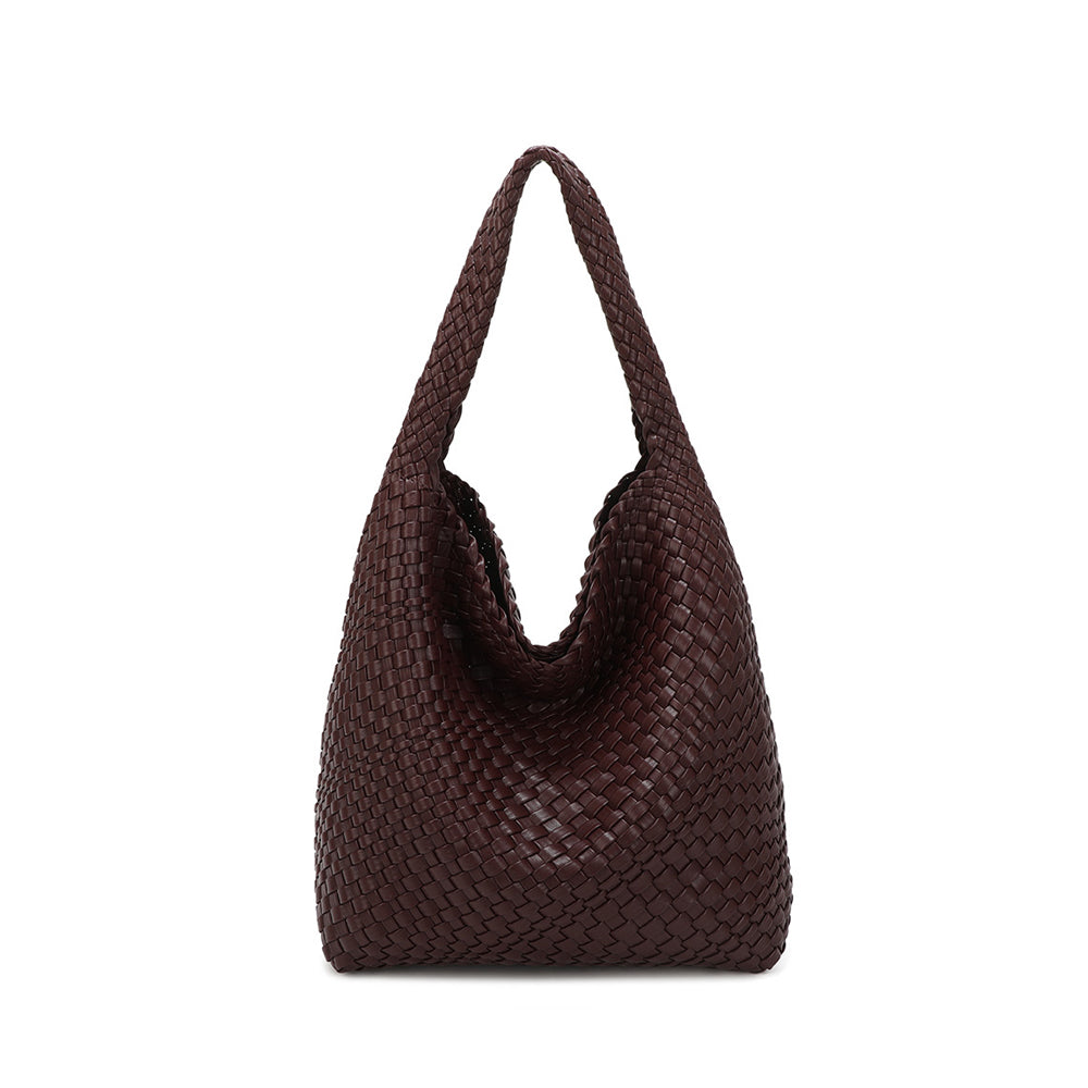 Gevlochten Handtas - Bordeaux