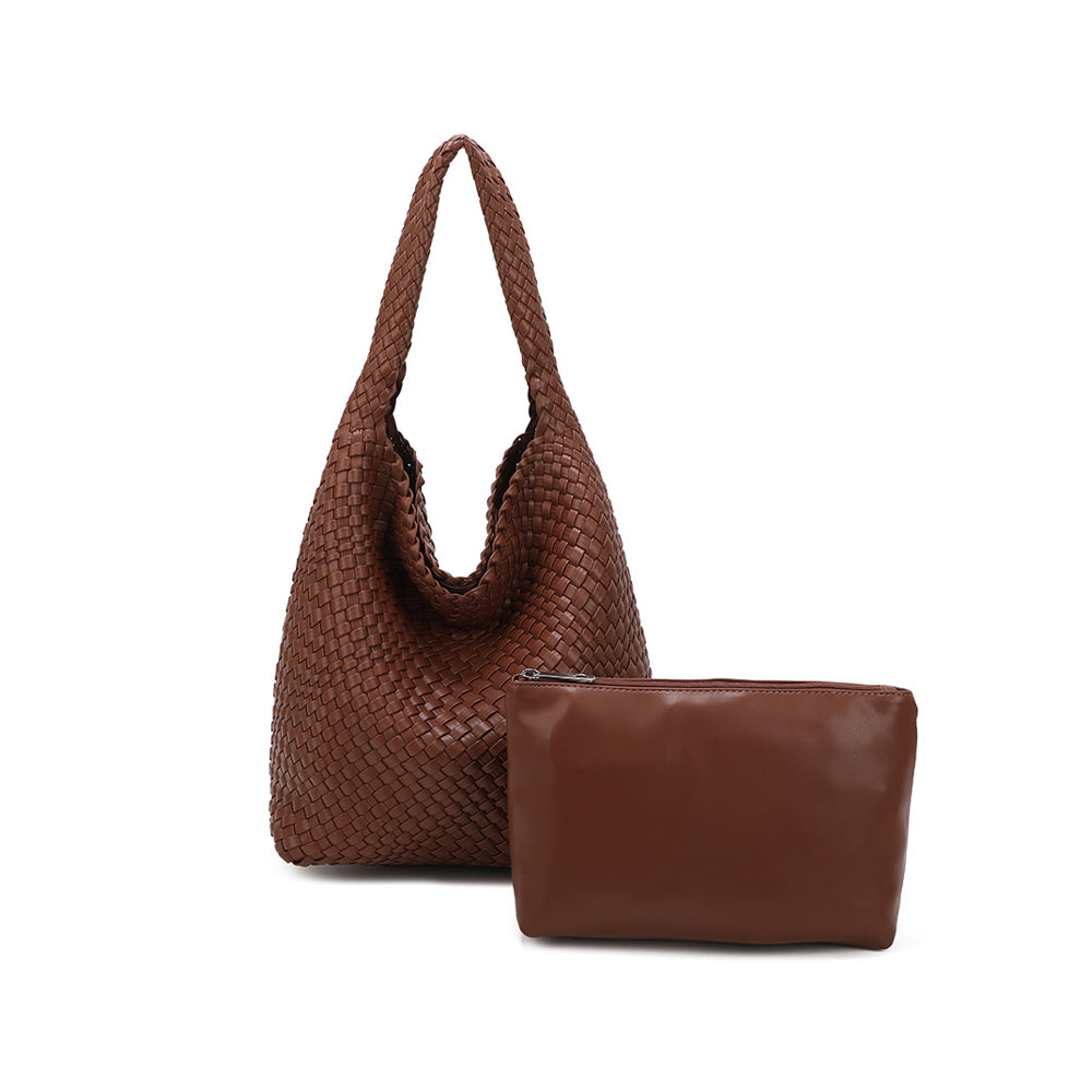 Gevlochten Handtas - Bruin