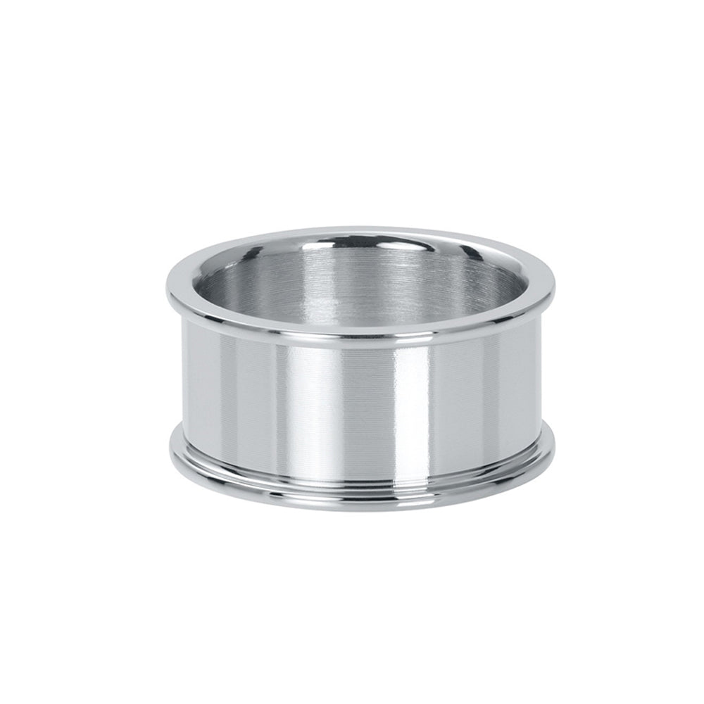 Zilverkleurige IXXXI basisring voor dames in 10 mm breedte.