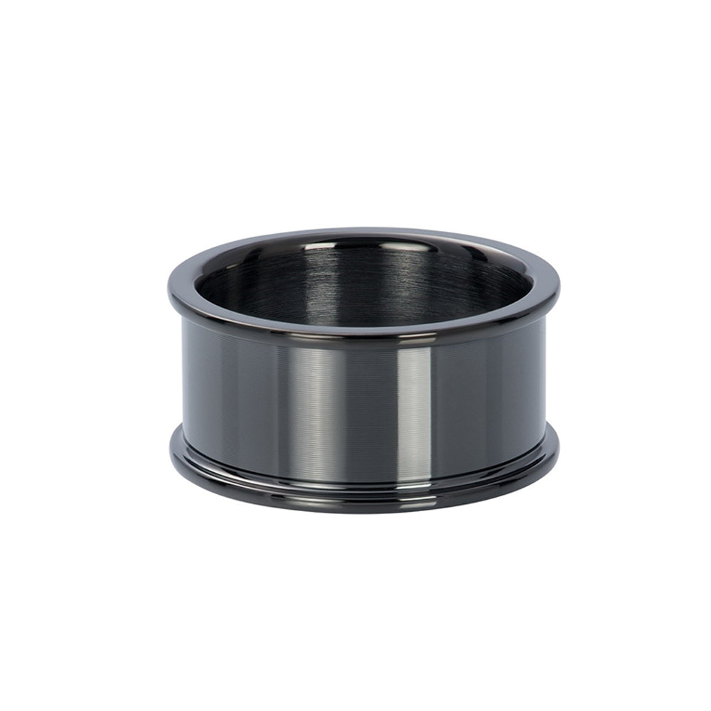 Zwarte IXXXI basisring voor dames in 10 mm breedte.