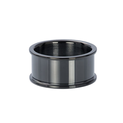 Zwarte IXXXI basisring voor dames in 10 mm breedte.