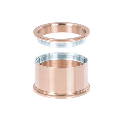 Rosékleurige IXXXI basisring voor dames in 12 mm breedte.