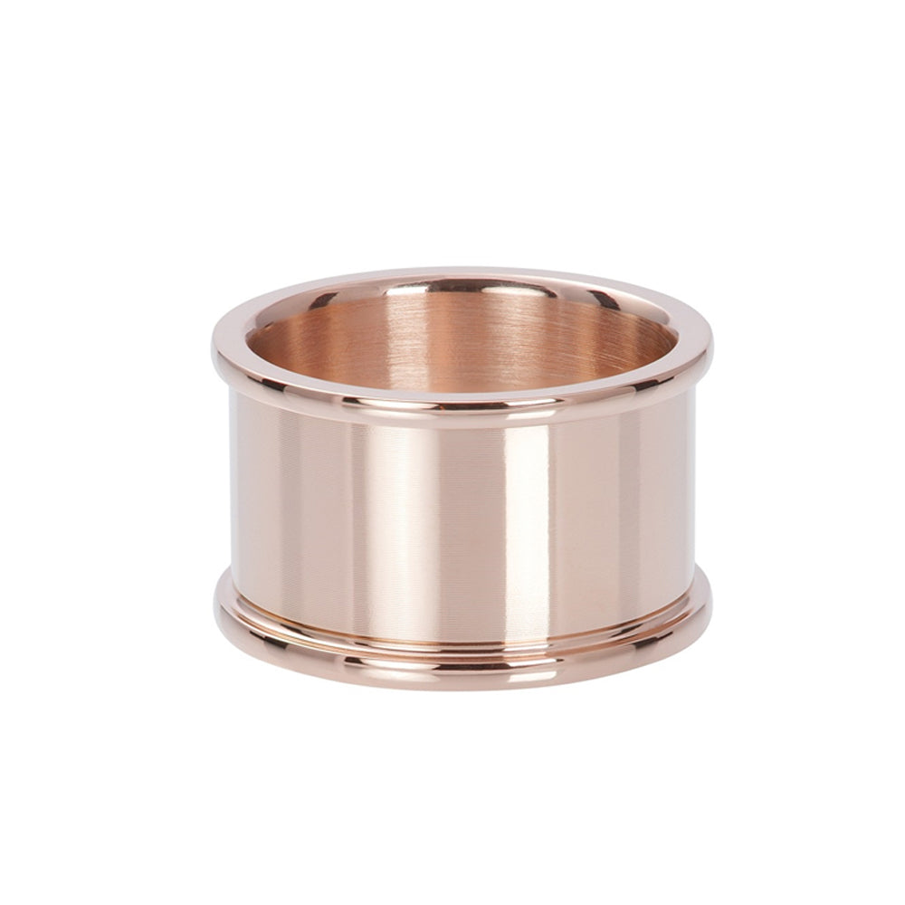 Rosékleurige IXXXI basisring voor dames in 12 mm breedte.