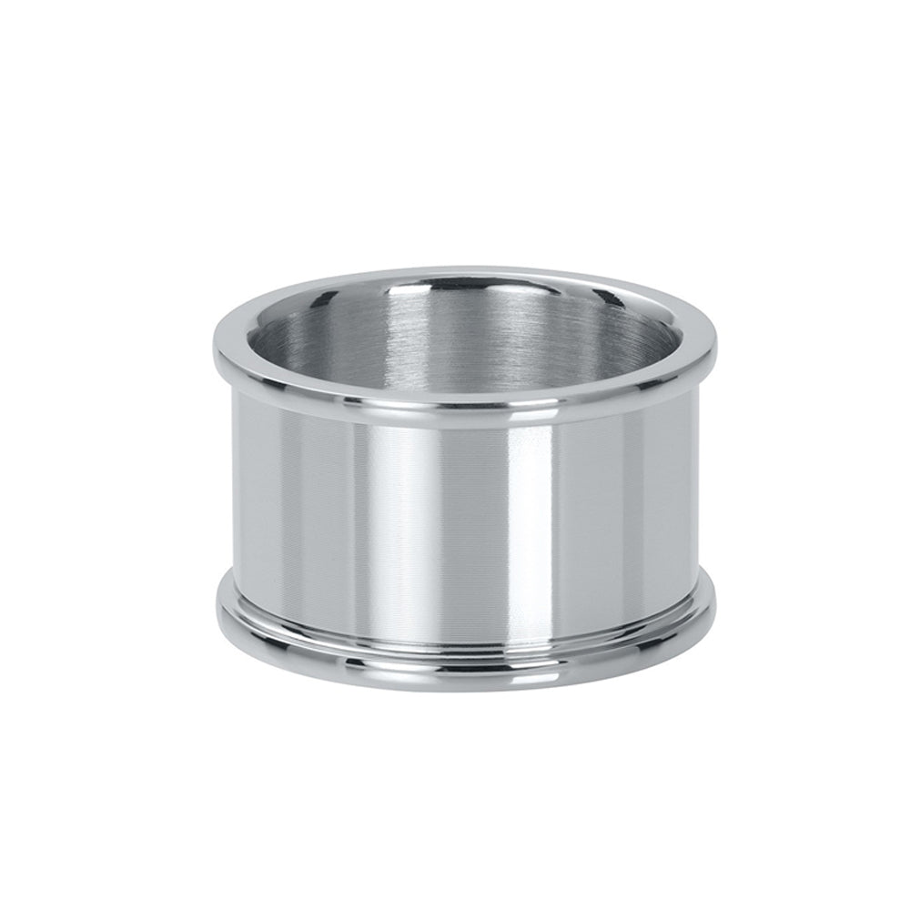 Zilverkleurige IXXXI basisring voor dames in 12 mm breedte.