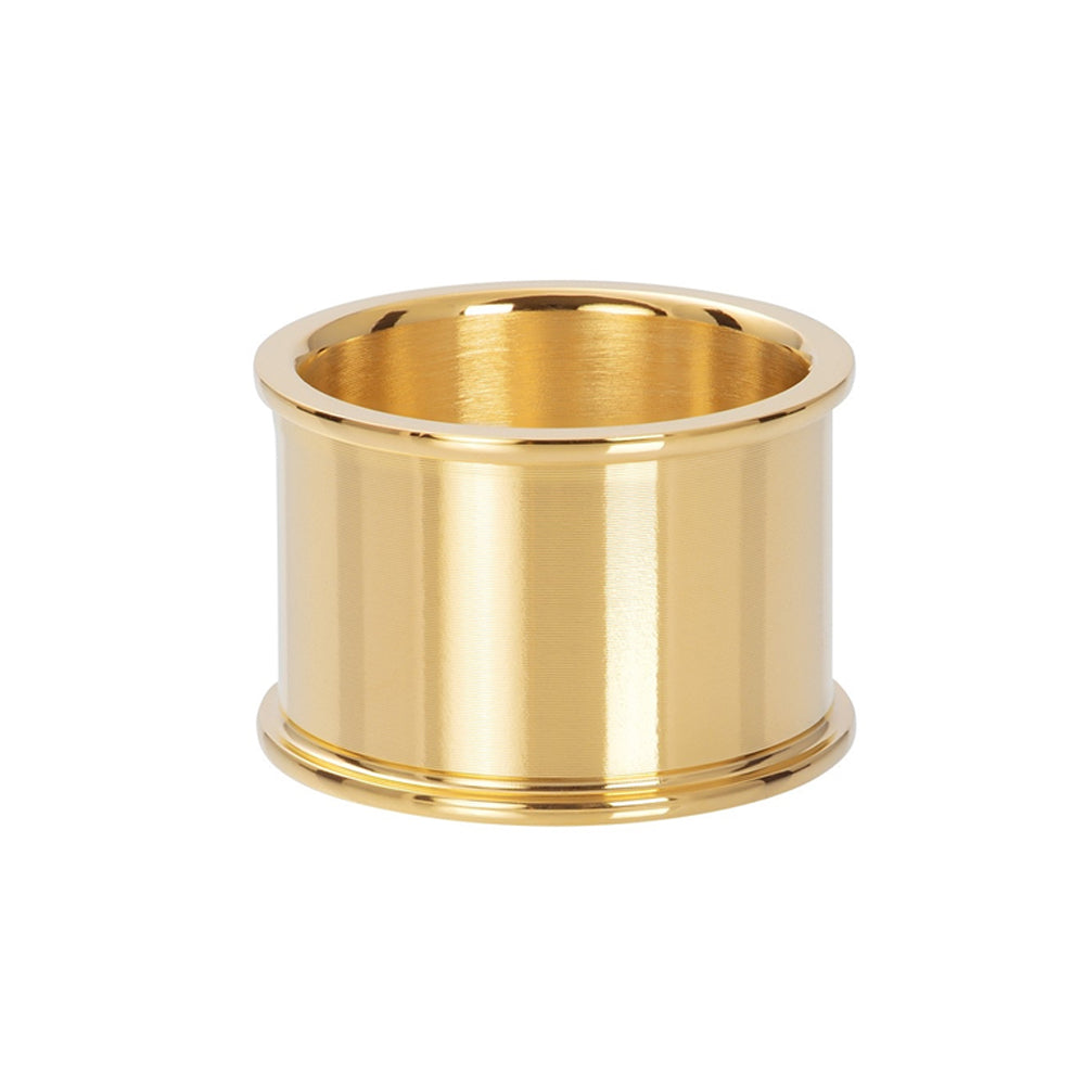 Goudkleurige Limited Edition IXXXI basisring voor dames in 14 mm breedte.