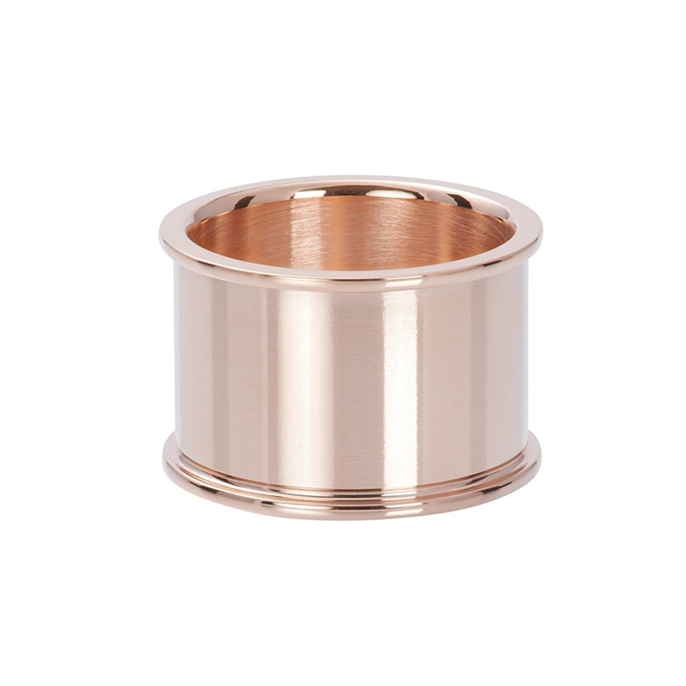 Rosékleurige IXXXI basisring voor dames in 14 mm breedte.