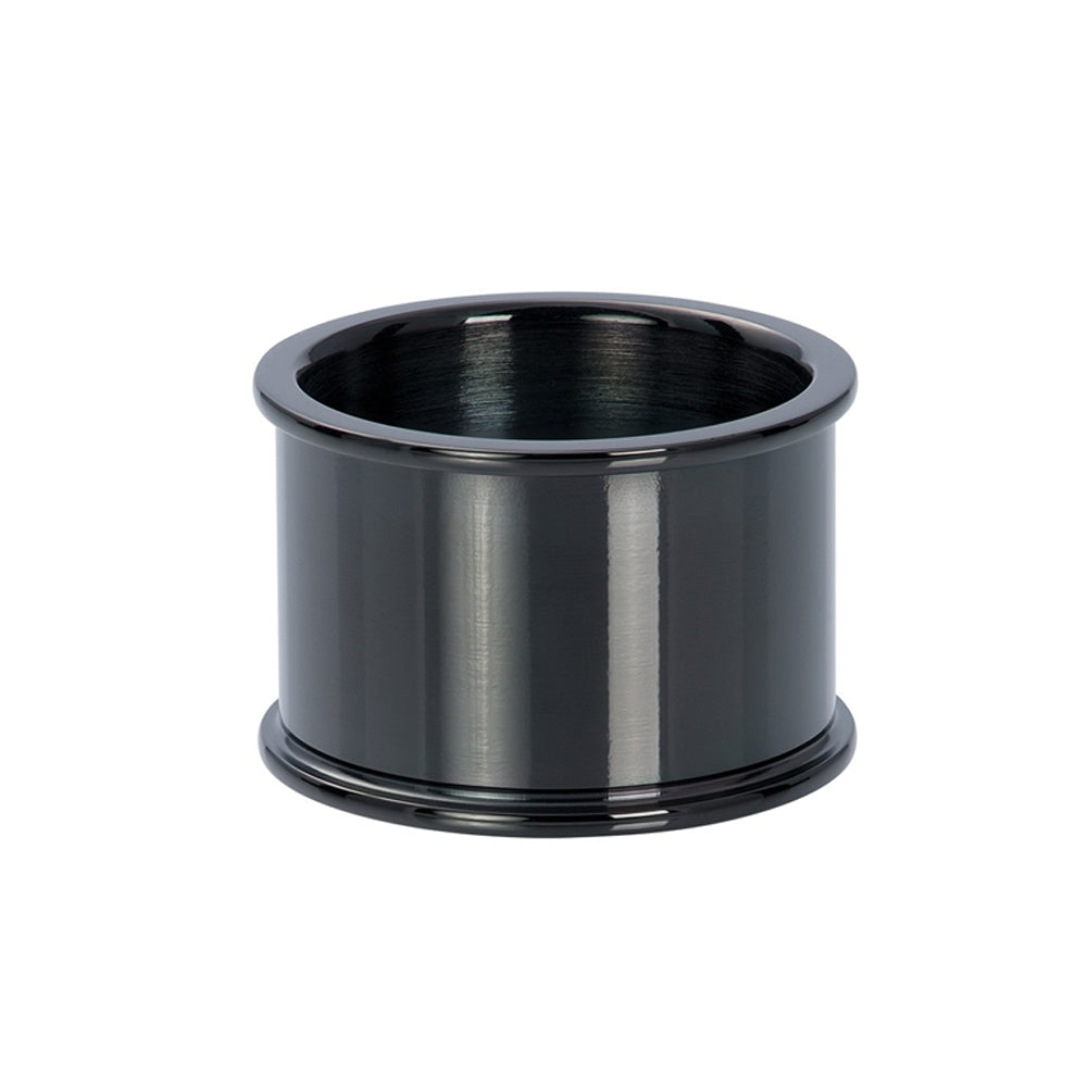Zwarte IXXXI basisring voor dames in 14 mm breedte.