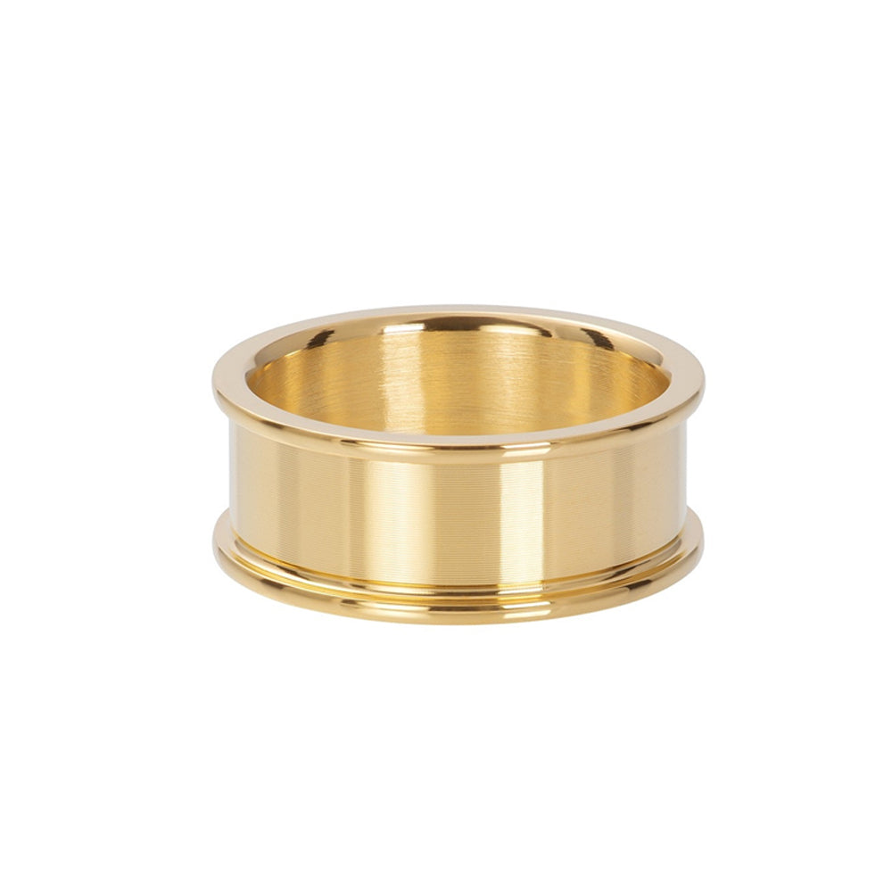 Goudkleurige IXXXI basisring voor dames in 8 mm breedte.