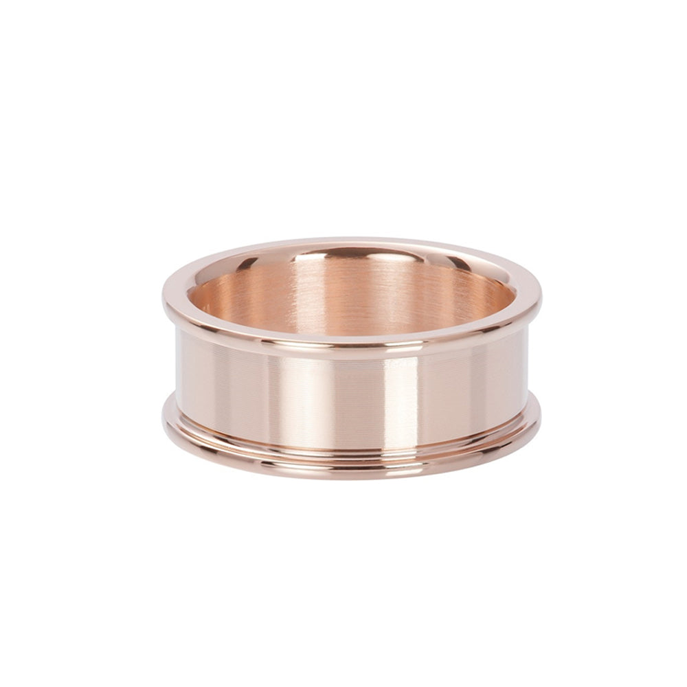 Rosékleurige IXXXI basisring voor dames in 8 mm breedte.