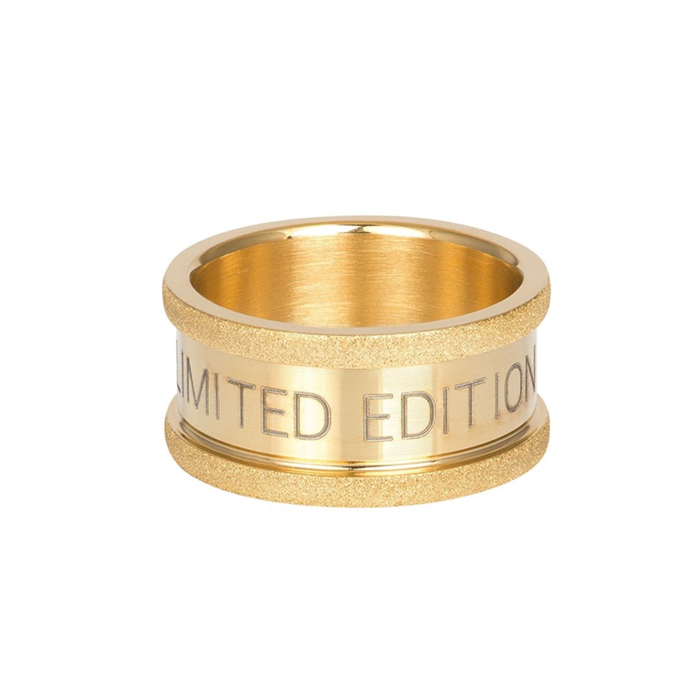 Goudkleurige Limited Edition IXXXI basisring voor dames in 10 mm breedte.