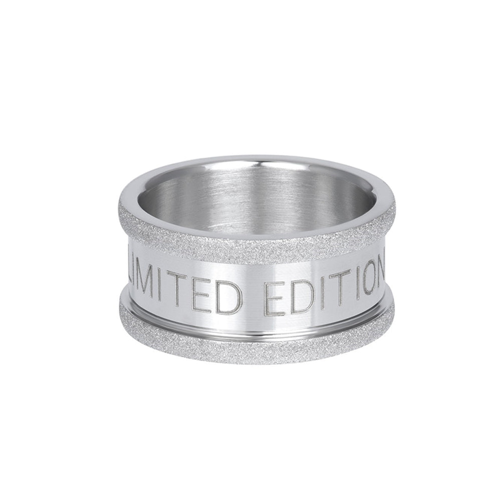 Zwarte Limited Edition IXXXI basisring voor dames in 10 mm breedte.