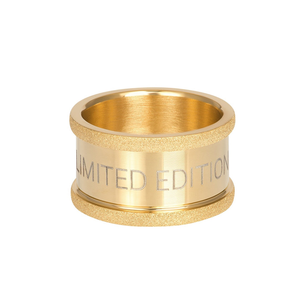 Goudkleurige Limited Edition IXXXI basisring voor dames in 12 mm breedte.