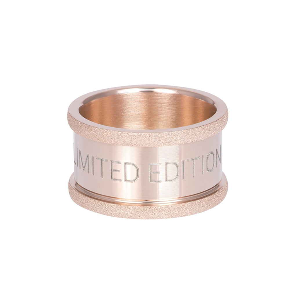 Rosékleurige Limited Edition IXXXI basisring voor dames in 12 mm breedte.